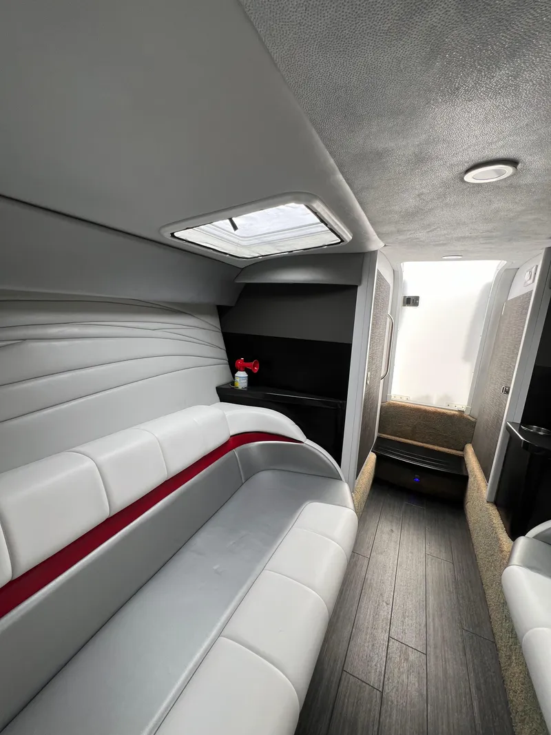Slide: The Image of Interior of a 2016 Formula 353 FASTech boat with sleek upholstery. - 45