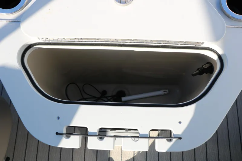 Slide: The Image of 2023 Silver Wave 2410 SW5 RLP boat storage compartment with accessories. - 47