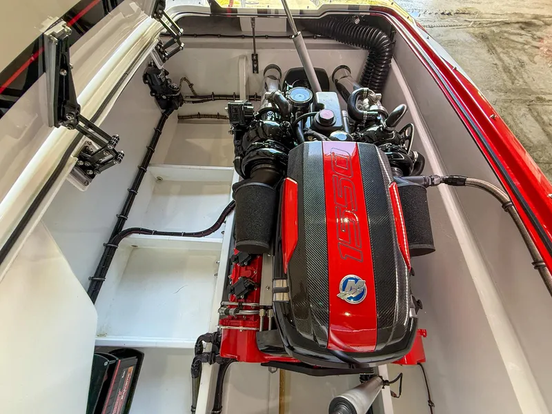 Slide: The Image of High-performance engine in 2019 MTI 48 boat, showcasing powerful design and engineering. - 41