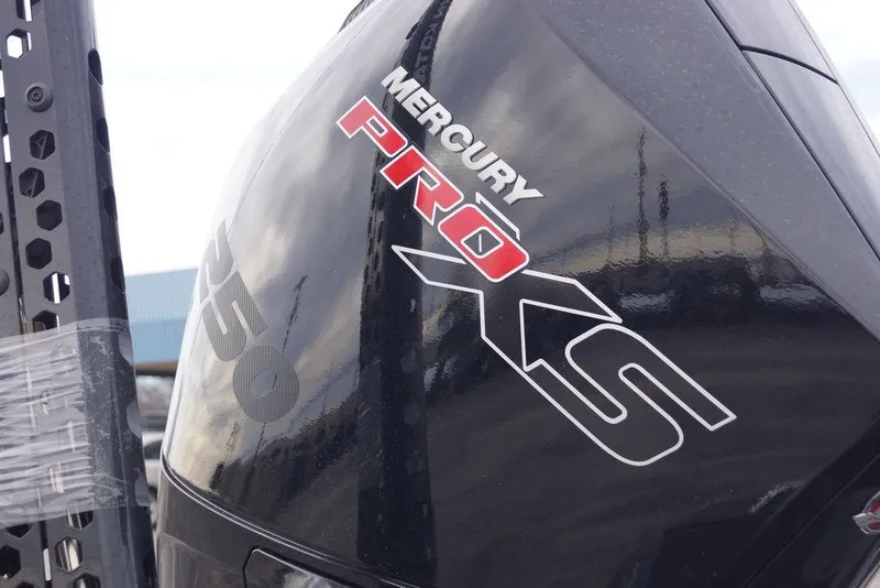 Slide: The Image of Close-up of Mercury Pro XS 250 engine on 2026 Phoenix 721 ZXL boat. - 13