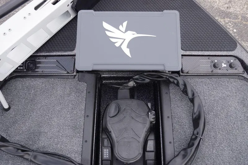 Slide: The Image of 2026 Phoenix 721 ZXL boat deck with logo and control panel. - 28