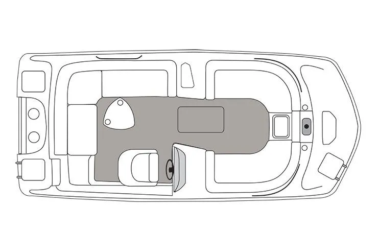 Slide: The Image of Manufacturer Provided Image: Top view layout of 2018 Hurricane SunDeck Sport 188 OB boat. - 16