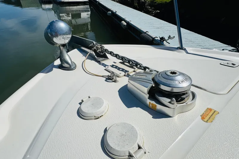 Slide: The Image of Bow of 2000 Sea Ray 290 Sundancer with anchor and winch system. - 15