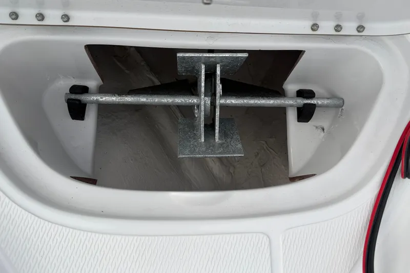 Slide: The Image of 2021 Blue Wave 2400 PureBay boat wiring and components in compartment. - 21