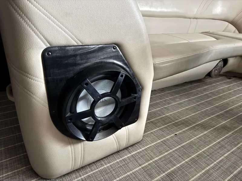 Slide: The Image of Speaker in the interior of a 2018 Harris 240 Solstice boat. - 4
