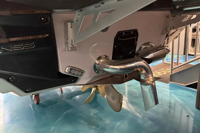 Slide: The Image of 2026 Nautique Super Air Nautique G25 Paragon boat propeller and exhaust system. - 5