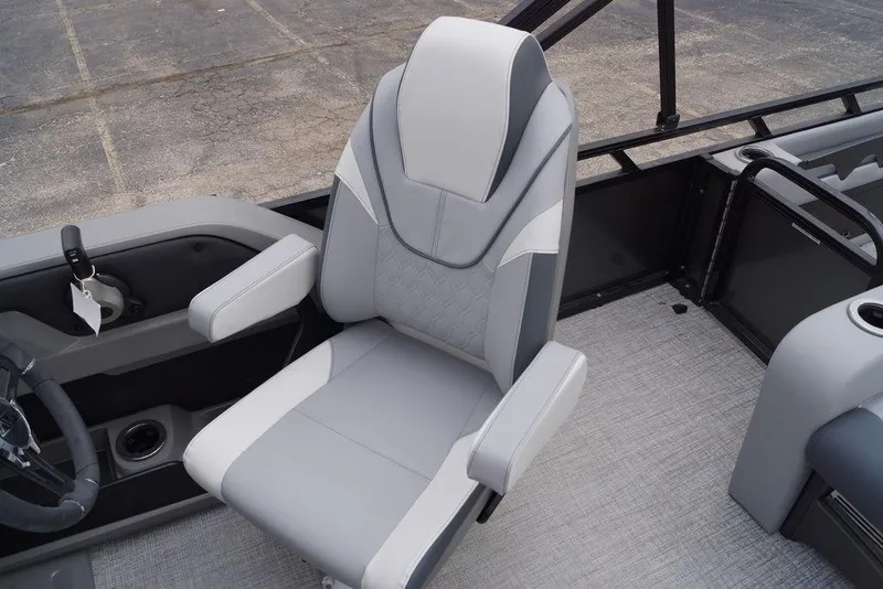 Slide: The Image of Luxury seating on 2026 Avalon Catalina Versatile Rear Bench boat, featuring modern design and comfort. - 17