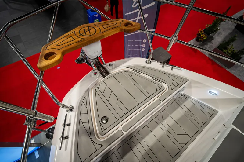 Slide: The Image of 2026 Hanover 347 boat deck with sleek design and modern features. - 10