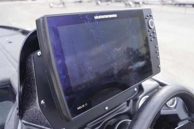 Slide: The Image of Humminbird Helix 12 fishfinder on 2019 Skeeter ZX250 boat dashboard. - 11