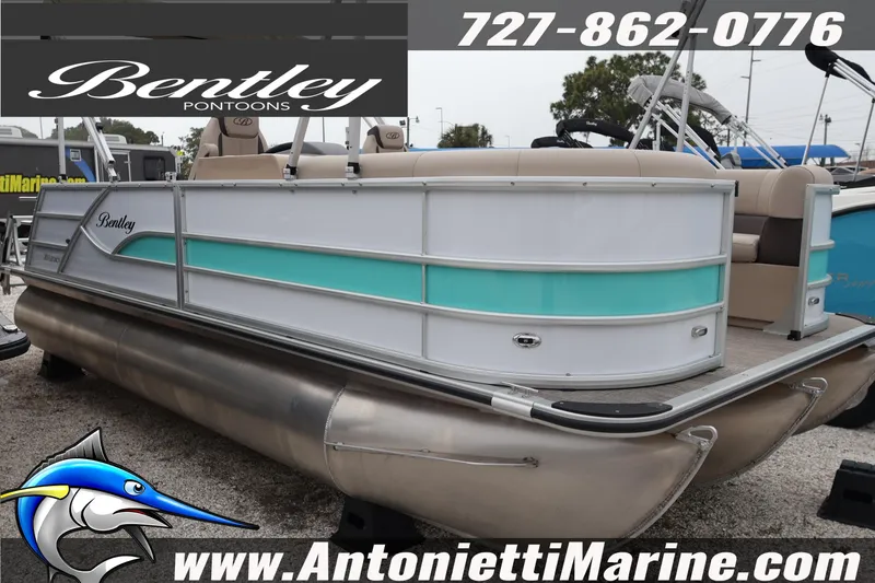 The Image of 2026 Bentley Pontoons Legacy 203 Swingback, showcased at Antonietti Marine dealership. - 1