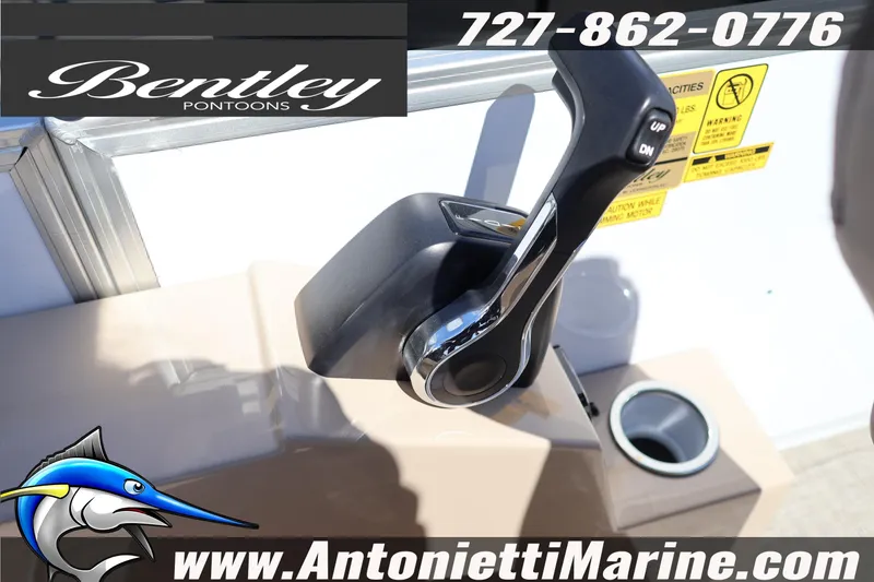 Slide: The Image of Control lever of 2026 Bentley Pontoons Legacy 203 Swingback, featuring sleek design and functionality. - 21