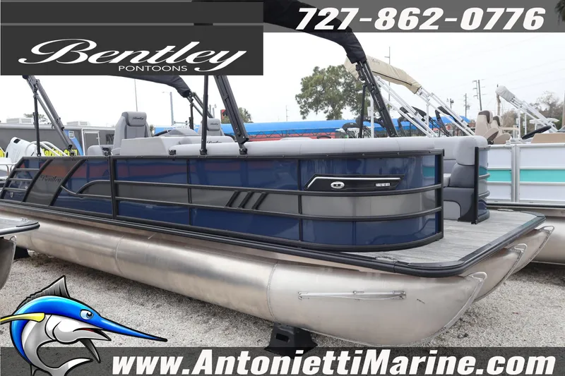 The Image of 2026 Bentley Pontoons Elite 253 Swingback displayed at Antonietti Marine dealership. - 1