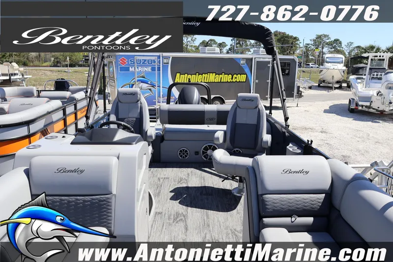 Slide: The Image of 2026 Bentley Pontoons Elite 253 Swingback at Antonietti Marine dealership. - 19
