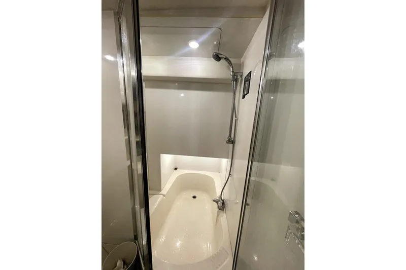 Slide: The Image of Bathroom with shower in 2001 Bayliner 3988 Command Bridge Motoryacht. - 32