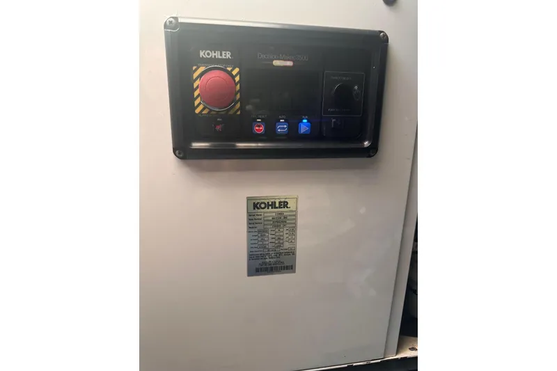 Slide: The Image of Kohler generator control panel on 2007 Azimut 55E yacht. - 23