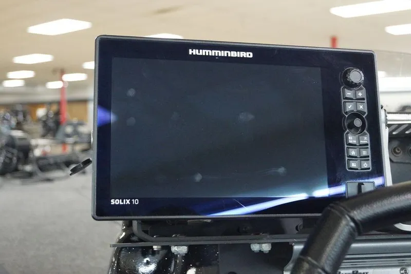 Slide: The Image of Humminbird Solix 10 fish finder on 2020 Bass Cat Lynx boat dashboard. - 19