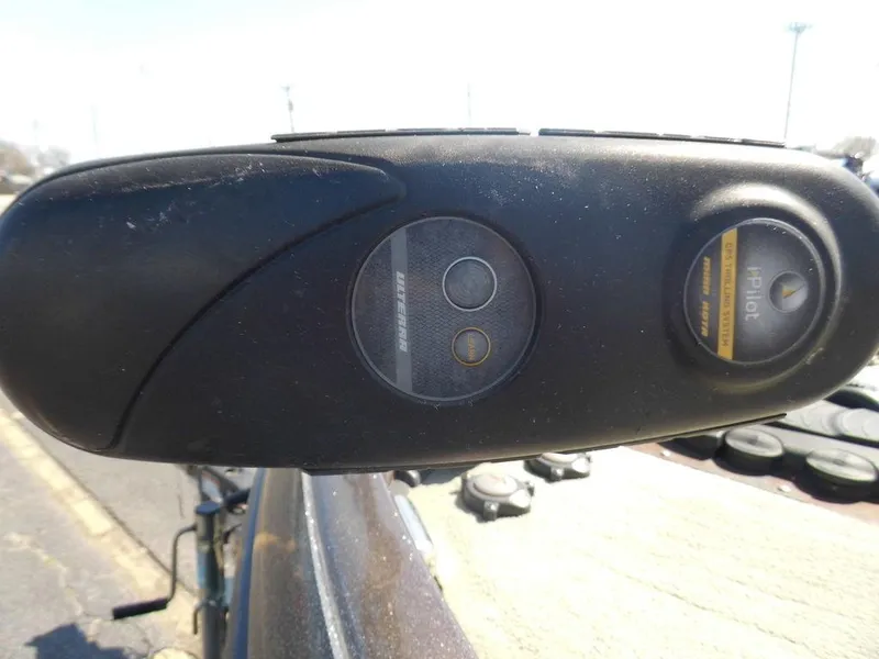 Slide: The Image of Close-up of a control panel on a Ranger 520DVX Comanche boat. - 14