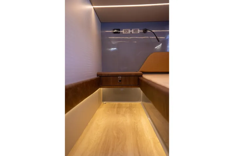 Slide: The Image of Interior of 2026 Hanover 447 with modern lighting and wooden accents. - 9
