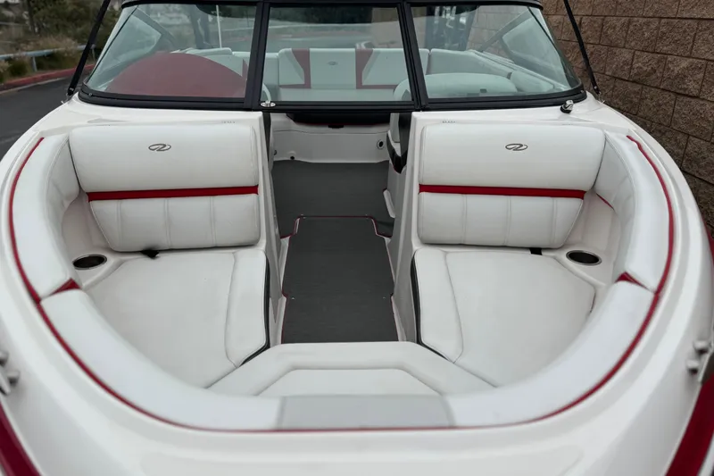 Slide: The Image of 2017 Regal 2000 ESX Bowrider with white and red interior seating. - 12
