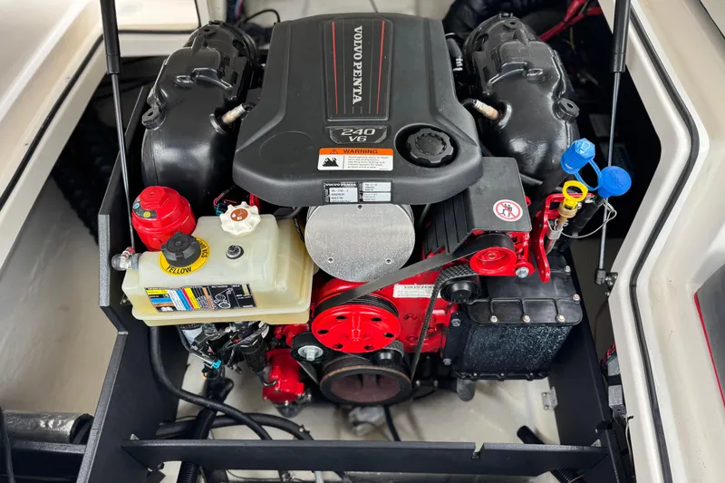 Slide: The Image of Volvo Penta engine in 2017 Regal 2000 ESX Bowrider boat, detailed view. - 19