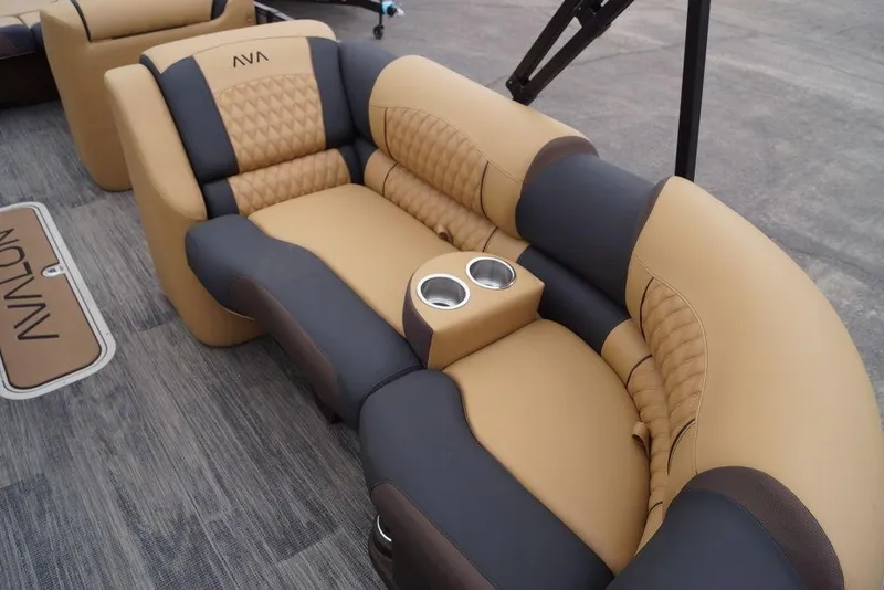Slide: The Image of Luxurious seating on 2026 Avalon Catalina Versatile Rear Bench, featuring cup holders and elegant design. - 8