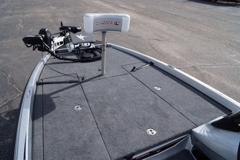 Slide: The Image of 2026 Phoenix 721 ZXL boat deck with trolling motor and seating. - 21