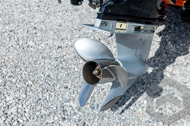 Slide: The Image of 2020 Ranger RT188P boat propeller on gravel surface. - 20