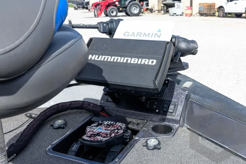 Slide: The Image of 2020 Ranger RT188P boat with Humminbird and Garmin electronics on deck. - 33