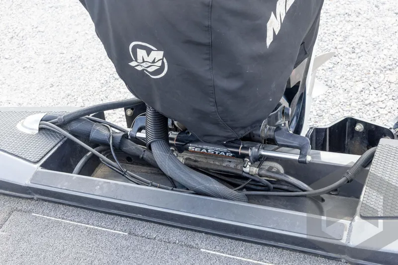 Slide: The Image of 2020 Ranger RT188P boat engine with SeaStar hydraulic steering system. - 57