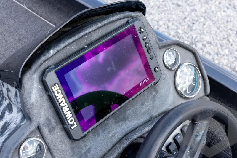 Slide: The Image of Dashboard of 2020 Ranger RT188P boat with Lowrance Elite fishfinder display. - 60