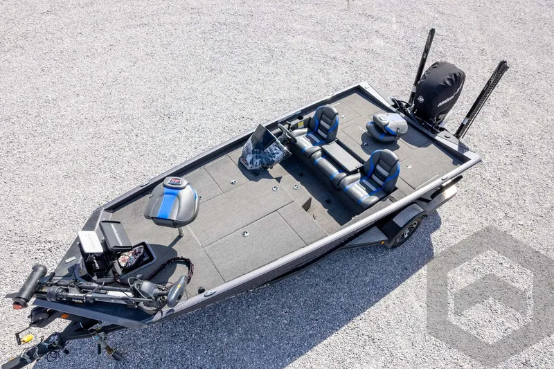 Slide: The Image of 2020 Ranger RT188P fishing boat with dual seats and advanced equipment on gravel surface. - 65