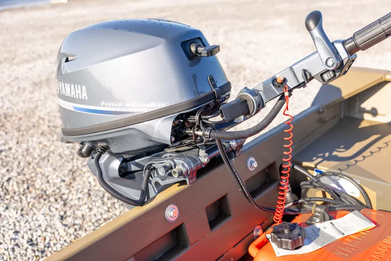 Slide: The Image of 2026 G3 Gator Tough 1548 VBW boat with Yamaha four-stroke outboard motor. - 19