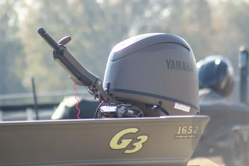 Slide: The Image of 2026 G3 Gator Tough 1652 VBW boat with Yamaha outboard motor. - 4