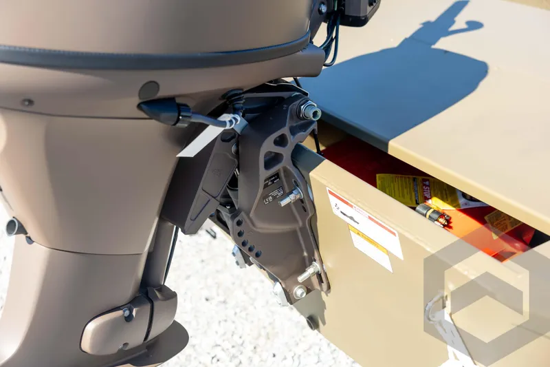 Slide: The Image of 2026 G3 Gator Tough 1860 VBW boat motor and storage compartment detail. - 20