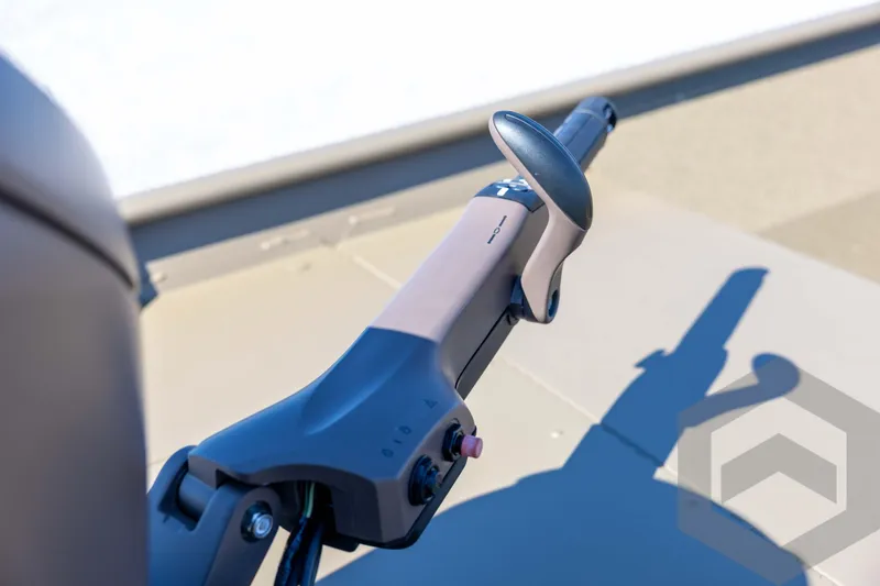 Slide: The Image of Close-up of 2026 G3 Gator Tough 1860 VBW boat throttle control. - 21