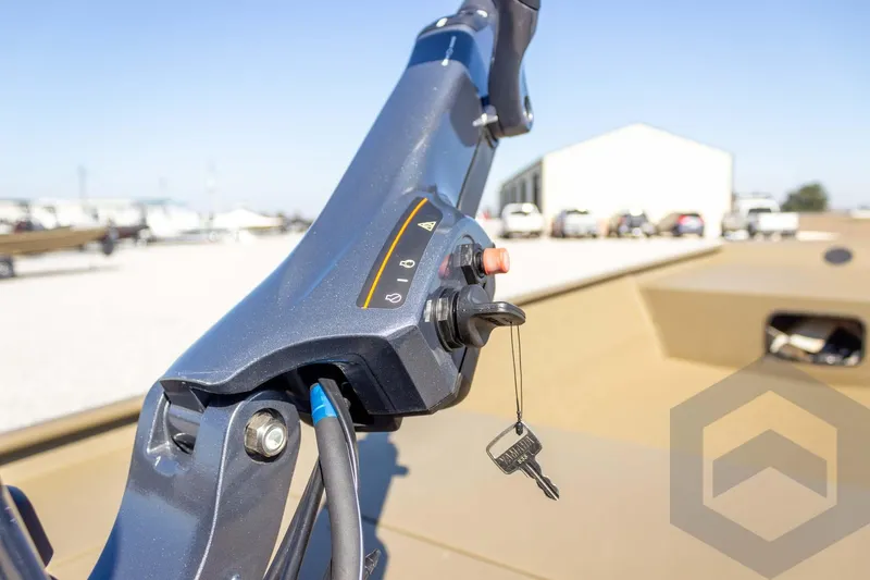 Slide: The Image of Close-up of 2026 G3 Gator Tough 1652 VBW boat ignition with key inserted. - 31