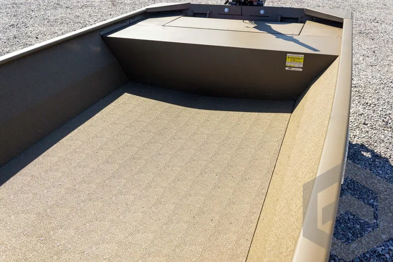 Slide: The Image of 2026 G3 Gator Tough 1652 VBW boat interior with durable flooring and spacious design. - 21