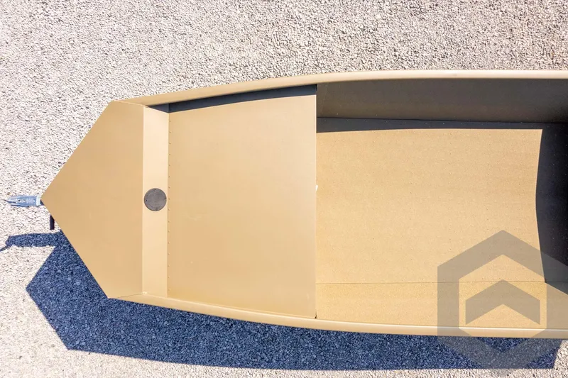 Slide: The Image of Top view of 2026 G3 Gator Tough 1652 VBW boat on gravel surface. - 29