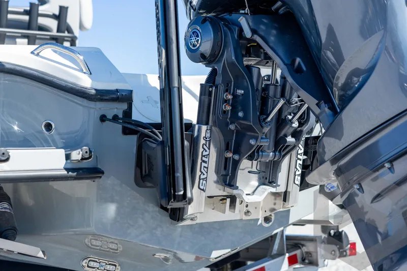 Slide: The Image of 2026 Pathfinder 2500 Hybrid boat engine detail with Atlas components. - 28