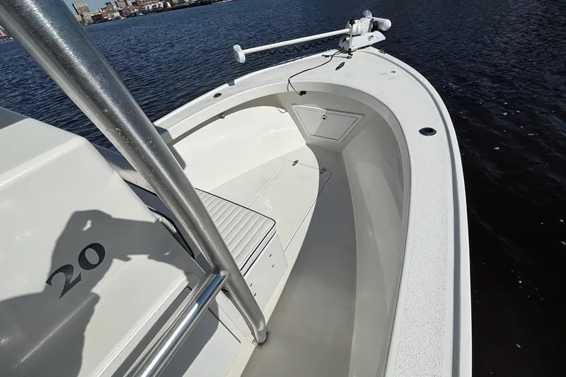 Slide: The Image of 2015 KenCraft BreakWater 20 boat interior with open water view. - 13