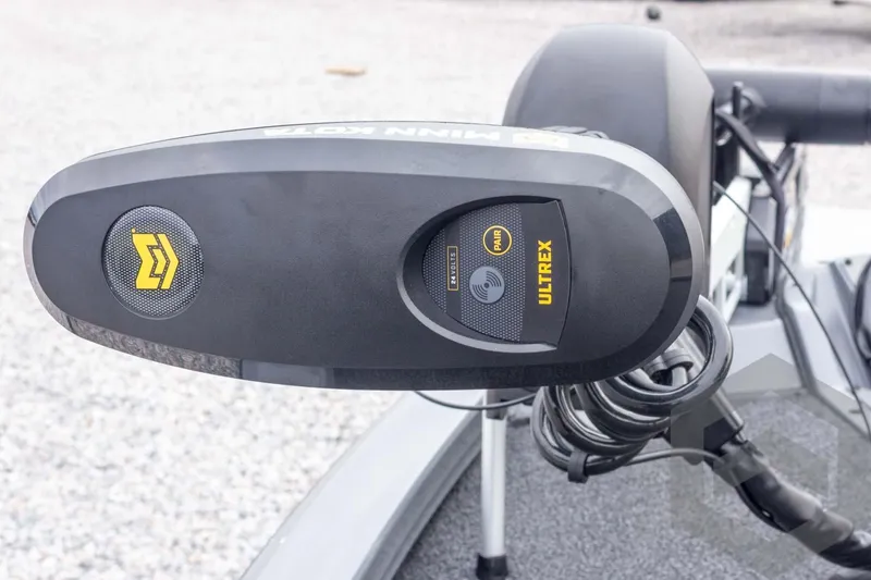 Slide: The Image of Close-up of Minn Kota Ultrex motor on 2026 Vexus AVX 1980 boat. - 41