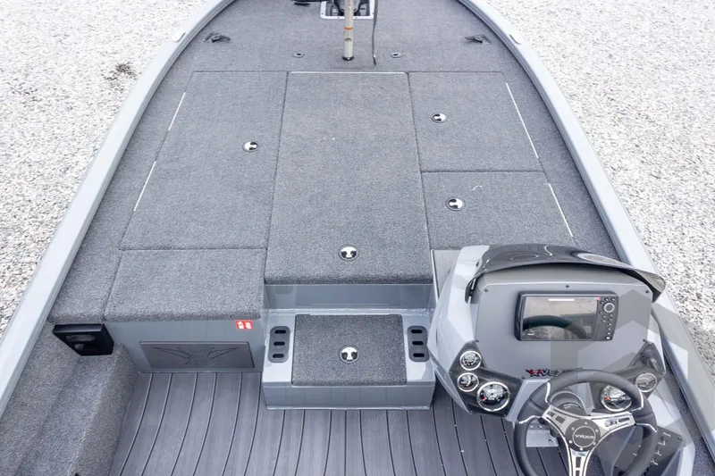 Slide: The Image of 2026 Vexus AVX 1980 boat interior with modern dashboard and spacious deck. - 42