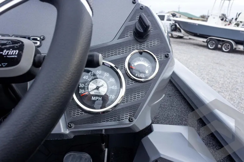 Slide: The Image of Dashboard of 2026 Vexus AVX 1980 boat with speedometer and fuel gauge. - 61