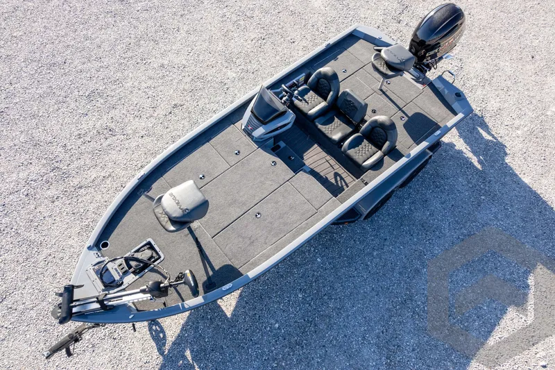 Slide: The Image of 2026 Vexus AVX 1980 boat, aerial view, featuring sleek design and modern seating. - 78