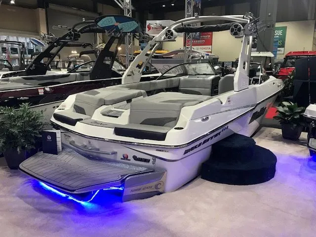 The Image of Interior of 2018 Malibu Wakesetter 22 MXZ with gray upholstery. - 1