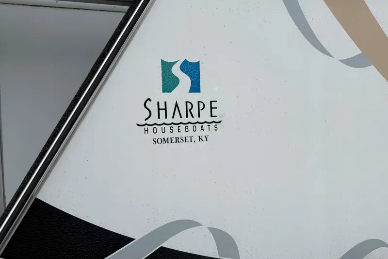 Slide: The Image of Sharpe Houseboats logo on 2001 model, Somerset, KY. - 6