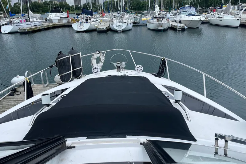 Slide: The Image of Interior of 2014 Regal 35 Sport Coupe with blue LED lighting. - 20