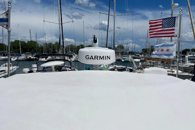 Slide: The Image of Cushion with mermaid design and "The Sea Sets Me Free" text on Regal 35 Sport Coupe, 2014. - 31