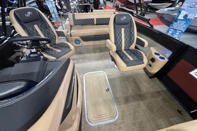 Slide: The Image of 2026 Barletta Lusso 25UC boat interior with luxurious seating and modern design. - 6