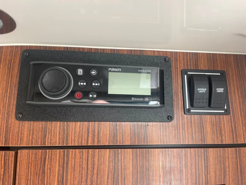 Slide: The Image of Fusion marine stereo on Pursuit DC 325 Dual Console, 2016. - 26